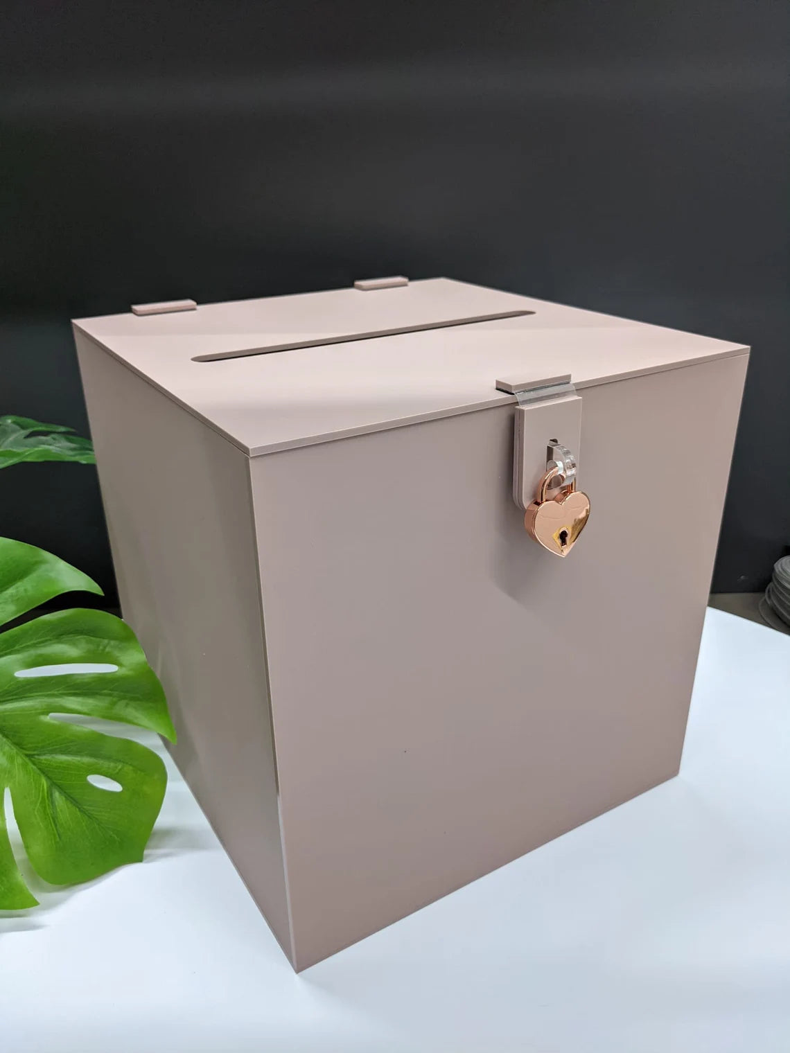 Handmade Acrylic Wedding Card Box (Not Flat Packed) Complete With Lock And Key - Many Colour Options