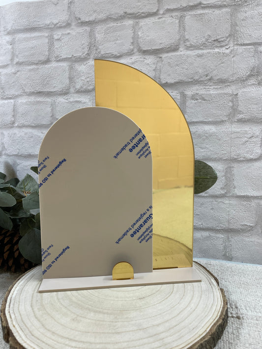 Double Sign Blank Table Plaque. Perfect For Social Media Sign