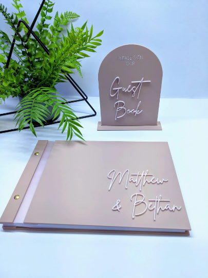 Acrylic Wedding Guest Book / Photo Album / Project Book. Ready To Personalise