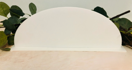 Blank Acrylic Large Arch Table Sign With Base. Perfect Plaque For Top Table 40cm x 15cm