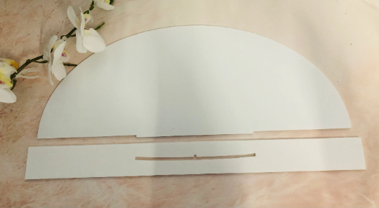 Blank Acrylic Large Arch Table Sign With Base. Perfect Plaque For Top Table 40cm x 15cm