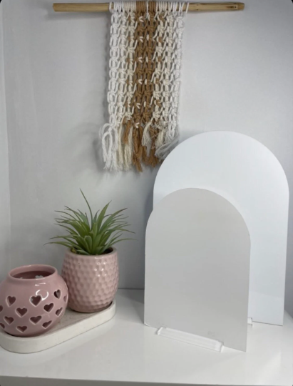 Acrylic Arch Table Plaque Blank. Perfect For Weddings, Christenings, Social Media or Salon Signs. 3 Sizes Available.